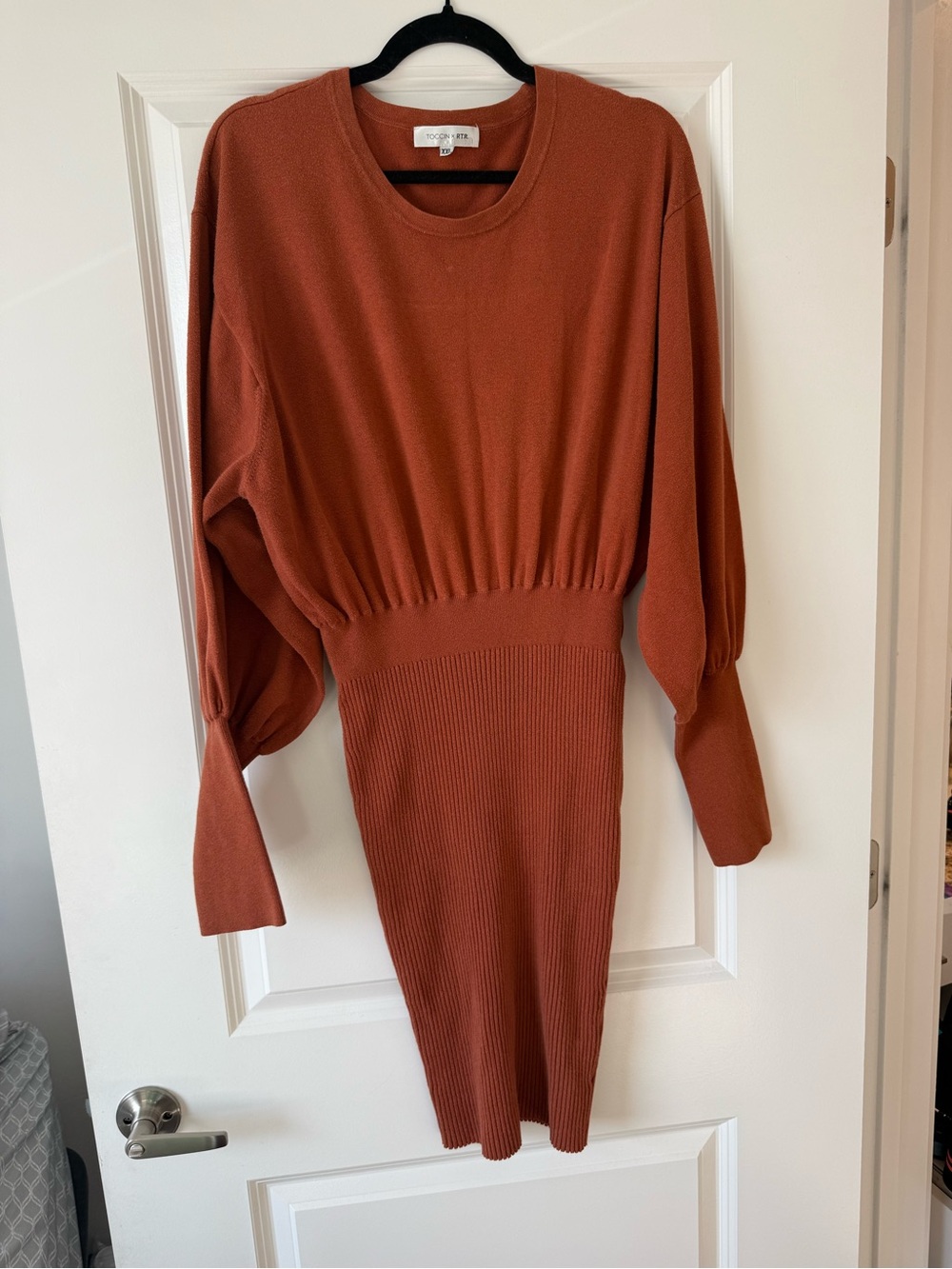 Toccin Sweater Dress XXL Rust Excellent